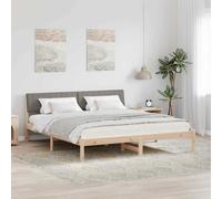vidaXL Struttura del Letto con testiera Marrone e taupe 180 x 200 cm