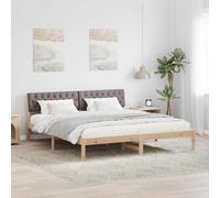vidaXL Struttura del Letto con testiera Marrone e taupe 180 x 200 cm