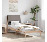 vidaXL Struttura del Letto con testiera Marrone e taupe 75 x 190 cm