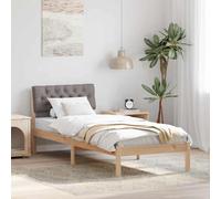vidaXL Struttura del Letto con testiera Marrone e taupe 80 x 200 cm
