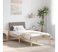 vidaXL Struttura del Letto con testiera Marrone e taupe 80 x 200 cm