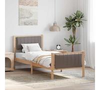 vidaXL Struttura del Letto con testiera Marrone e taupe 80 x 200 cm