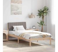 vidaXL Struttura del Letto con testiera Marrone e taupe 90 x 190 cm