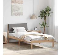 vidaXL Struttura del Letto con testiera Marrone e taupe 90 x 200 cm