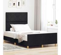 vidaXL Struttura del letto con testiera Nero 120 x 200 cm Tessuto