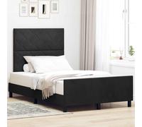 vidaXL Struttura del letto con testiera Nero 120 x 200 cm Velluto