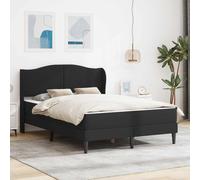 Struttura del letto con testiera Nero 140 x 200 cm Similpelle