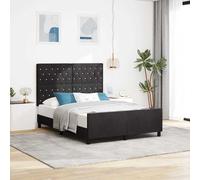 vidaXL Struttura del letto con testiera Nero 160 x 200 cm Velluto
