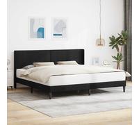 vidaXL Struttura del letto con testiera Nero 180 x 200 cm Velluto, Camera elegante, struttura per letto moderna, rivestimento in velluto durevole, arredamento per sonno lussuoso, soluzioni chic per u
