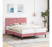vidaXL Struttura del letto con testiera Rosa 120 x 190 cm Velluto