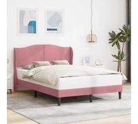 vidaXL Struttura del letto con testiera Rosa 120 x 200 cm Velluto
