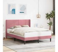 vidaXL Struttura del letto con testiera Rosa 140 x 200 cm Velluto, Camera elegante, struttura per letto moderna, rivestimento in velluto durevole, arredamento per sonno lussuoso, soluzioni chic per u