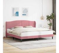 vidaXL Struttura del letto con testiera Rosa 180 x 200 cm Velluto