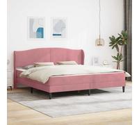 vidaXL Struttura del letto con testiera Rosa 180 x 200 cm Velluto