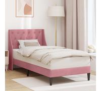 vidaXL Struttura del letto con testiera Rosa 80 x 200 cm Velluto