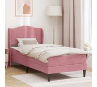 Struttura del letto con testiera Rosa 90 x 200 cm Velluto
