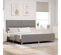 vidaXL Struttura del letto con testiera Talpa 200 x 200 cm Tessuto