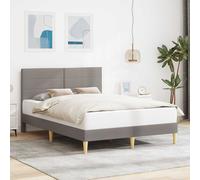vidaXL Struttura del letto con testiera Talpa 120 x 190 cm Tessuto, Letto moderno per camera da letto, design elegante rettangolare, arredamento chic, semplice da montare, soluzione di sonno stilosa,