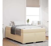 vidaXL Struttura del letto Crema 120 x 190 cm Tessuto