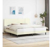 vidaXL Struttura del letto Crema 180 x 200 cm Tessuto in Cords
