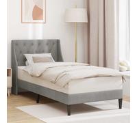 vidaXL Struttura del letto Grigio chiaro 100 x 200 cm Velluto