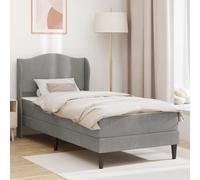 vidaXL Struttura del letto Grigio Chiaro 100 x 200 cm Velluto