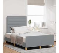 vidaXL Struttura del letto Grigio chiaro 120 x 190 cm Tessuto