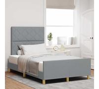 vidaXL Struttura del letto Grigio chiaro 120 x 190 cm Tessuto