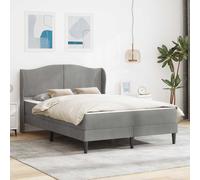 vidaXL Struttura del letto Grigio Chiaro 120 x 190 cm Velluto