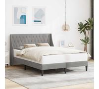 vidaXL Struttura del letto Grigio chiaro 120 x 190 cm Velluto, Struttura letto rettangolare moderna, finitura in velluto durata, mobili per camera confortevoli, design elegante, biancheria morbida pe