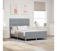 vidaXL Struttura del letto Grigio chiaro 140 x 190 cm Tessuto