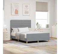 vidaXL Struttura del letto Grigio chiaro 140 x 200 cm Tessuto