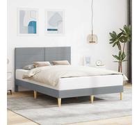 vidaXL Struttura del letto Grigio chiaro 140 x 200 cm Tessuto, Letto moderno per camera da letto, design elegante rettangolare, arredamento chic, semplice da montare, soluzione di sonno stilosa, acce
