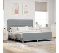 vidaXL Struttura del letto Grigio chiaro 180 x 200 cm Tessuto