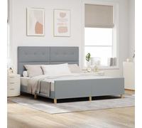 vidaXL Struttura del letto Grigio chiaro 180 x 200 cm Tessuto