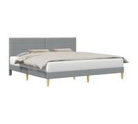 vidaXL Struttura del letto Grigio chiaro 200 x 200 cm Tessuto, Letto moderno per camera da letto, design elegante rettangolare, arredamento chic, semplice da montare, soluzione di sonno stilosa, acce