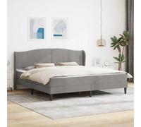 vidaXL Struttura del letto Grigio Chiaro 200 x 200 cm Velluto