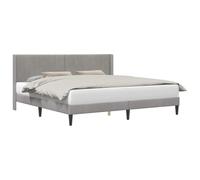 vidaXL Struttura del letto Grigio chiaro 200 x 200 cm Velluto, Camera elegante, struttura per letto moderna, rivestimento in velluto durevole, arredamento per sonno lussuoso, soluzioni chic per uso i
