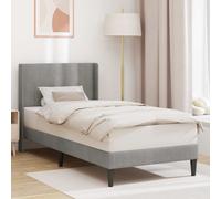 vidaXL Struttura del letto Grigio chiaro 80 x 200 cm Velluto, Camera elegante, struttura per letto moderna, rivestimento in velluto durevole, arredamento per sonno lussuoso, soluzioni chic per uso in