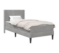 vidaXL Struttura del letto Grigio chiaro 80 x 200 cm Velluto, Arredamento per camera moderna, struttura per letto rettangolare, velluto contemporaneo, materasso morbido e confortevole, design elegant