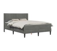 vidaXL Struttura del letto Grigio scuro 120 x 190 cm Velluto, Arredamento per camera moderna, struttura per letto rettangolare, velluto contemporaneo, materasso morbido e confortevole, design elegant