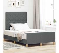 vidaXL Struttura del letto Grigio scuro 120 x 200 cm Tessuto