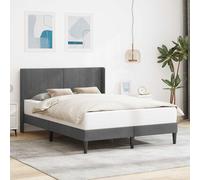 vidaXL Struttura del letto Grigio Scuro 153 x 203 cm Velluto, Camera moderna, elegante struttura letto in compensato, design minimal, comfort in schiuma, decorazione di lusso