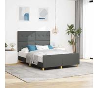 vidaXL Struttura del letto Grigio scuro 160 x 200 cm Tessuto