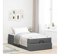 vidaXL Struttura del letto Grigio scuro 80 x 200 cm Tessuto