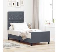vidaXL Struttura del letto Grigio scuro 80 x 200 cm Velluto