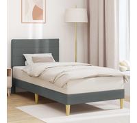 vidaXL Struttura del letto Grigio Scuro 90 x 190 cm Tessuto