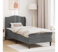 Struttura del letto Grigio Scuro 90 x 190 cm Velluto