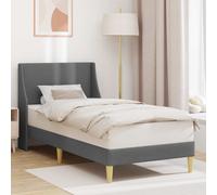 vidaXL Struttura del letto Grigio scuro 90 x 190 cm Velluto