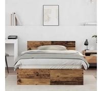 vidaXL Struttura del letto Legno vecchio 193 x 125 x 70 cm